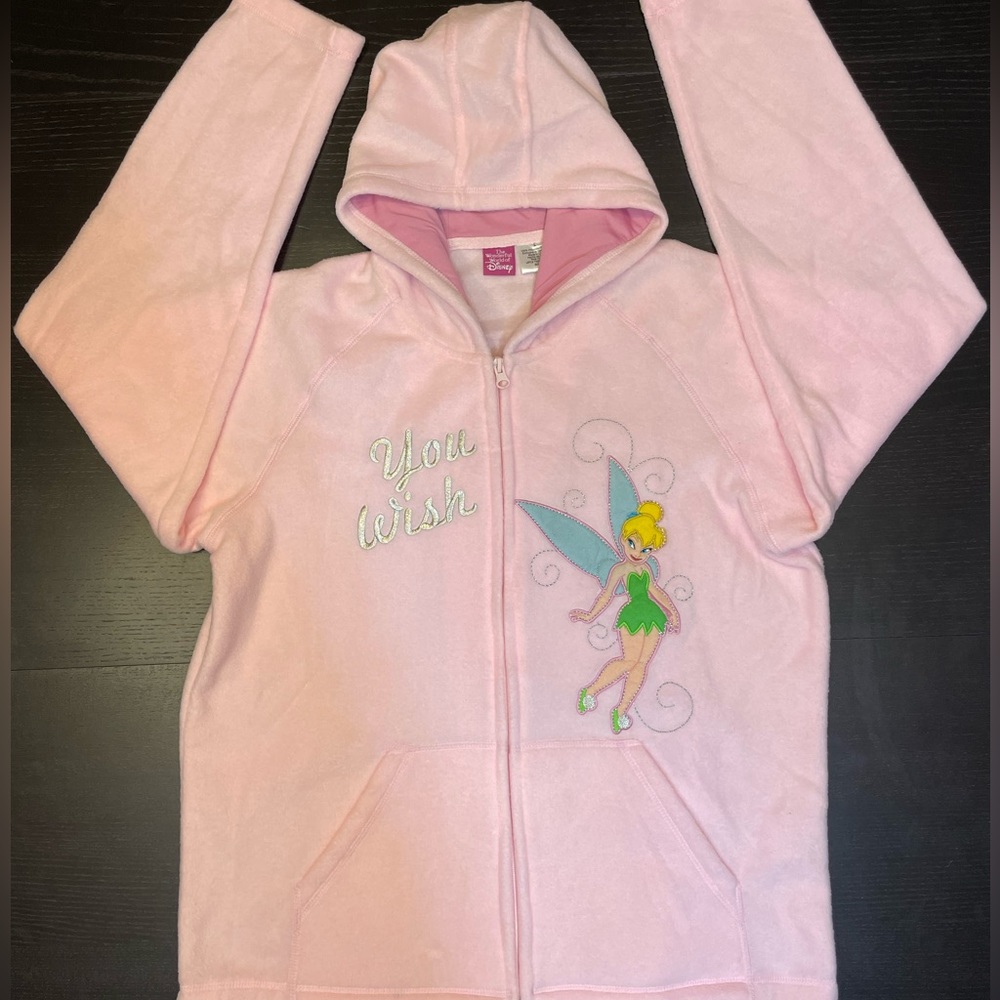 Disney Parks Jacket - Pink Tinker Bell zip up fleece